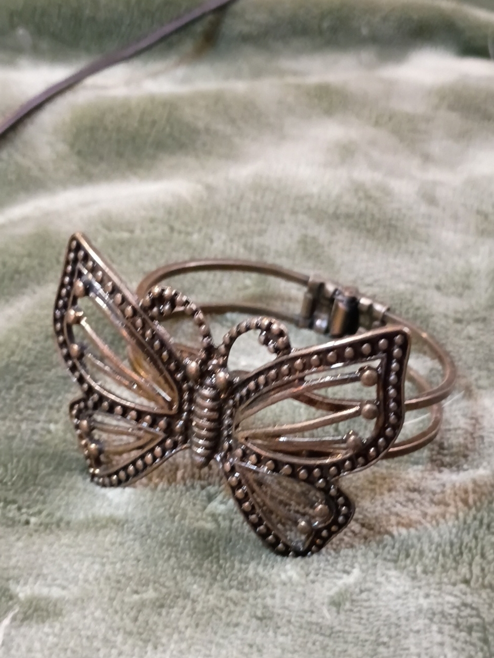 Source Unknown Silver-Tone Butterfly Cuff Bracelet